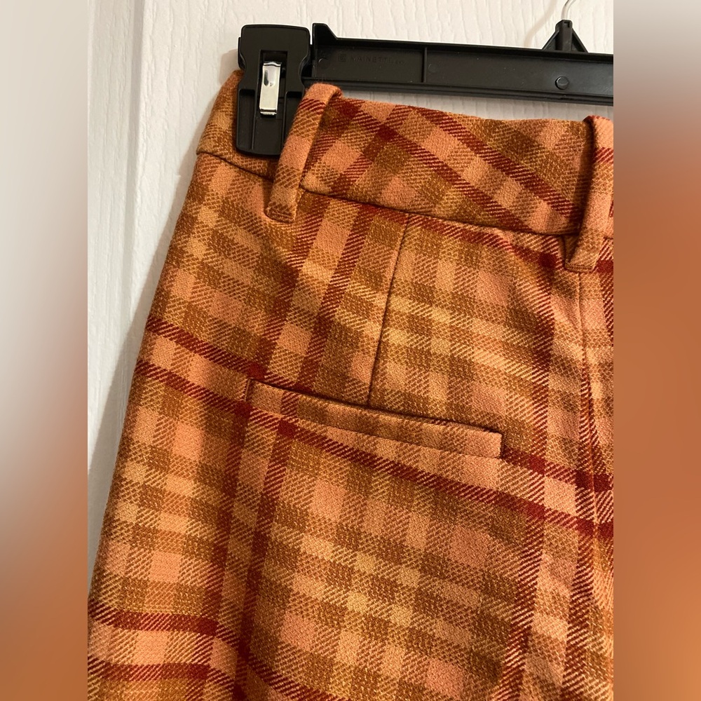 Aritzia Wilfred High Waisted Wool Blend Plaid Carnaby Carrot Ankle Pants Size 0 - Picture 11 of 14